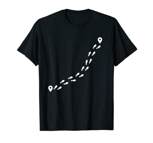Feet-print Point A-B Walker Hiker Runner T-Shirt