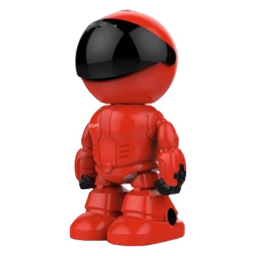 Genérico Wireless Indoor Motion Detection Robot Camera, Robot Camera, 2k 5g/2.4ghz WiFi Indoor Cameras, Wireless with Phone App, WiFi Camera 1080p Infrared Night Vision (Red)