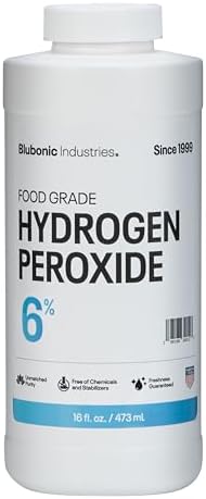 Blubonic 12% Hydrogen Peroxide, Food Grade - H2O2, Manufactured Within 30 Days for Maximum Potency and Freshness - 32 fl oz