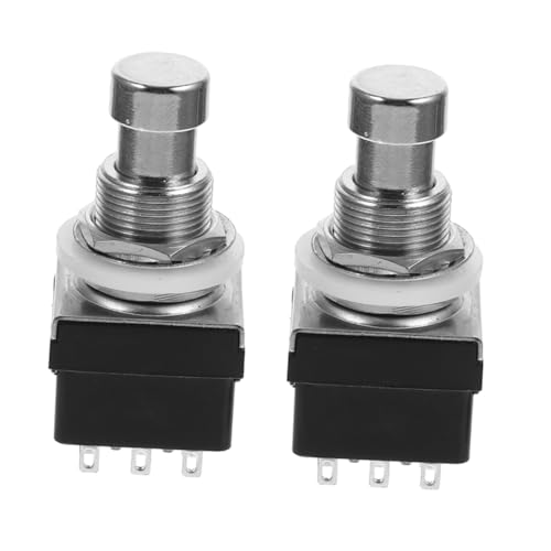 Totority 2pcs Guitar Footswitch Pedal Switcher Latching Footswitch for Effects User-friendly for Live Performances