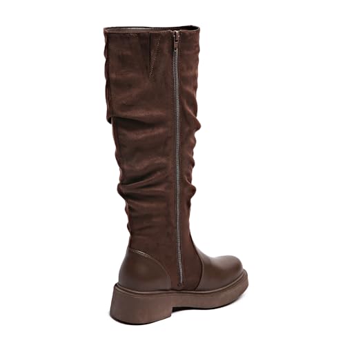 Women's Fashionable Chunky Heel Riding Boots with Side Zipper -Durable & Stylish3