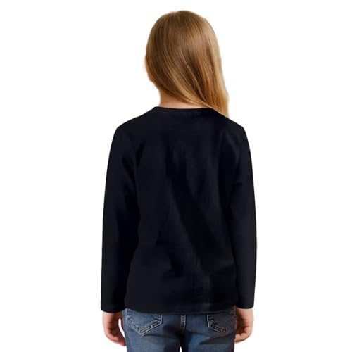 Upetstory Long Sleeve Shirt Tie Front Tops for Girls Kids Size 5-12 Years4