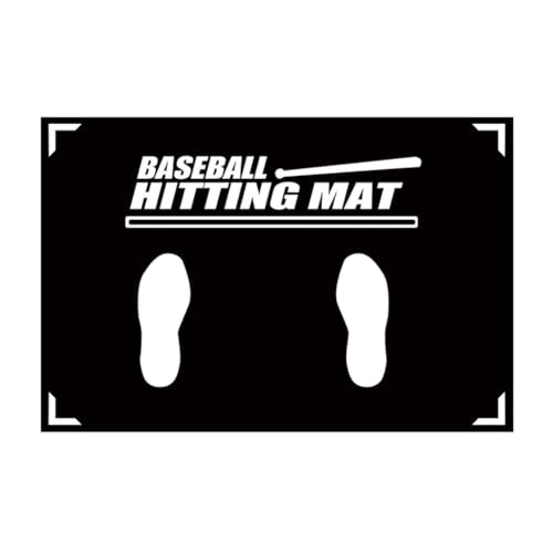 Baseball and Softball Batter Stance Training Mat, Baseball Aid Hitting Batting Practice Mat with...