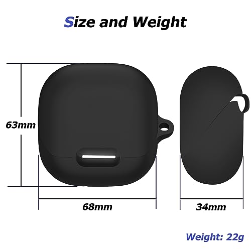 LDSXAY Compatible with Anker Soundcore Liberty 4 NC Case Cover, Soft Silicone Shockproof Protective Case Skin for Soundcore Liberty 4 NC Wireless Earbuds (Black)