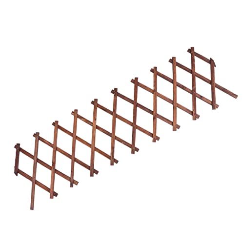 LIFKOME ?化木製拡張可能植物クサポート フェンス用伸縮式ガーデントレリス 高温処理耐腐食壁面設置可 縦横両用自在