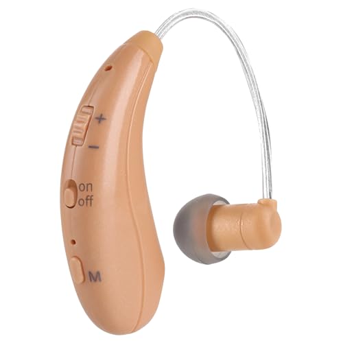 Larksound Hearing Aids for Seniors, Nearly Invisible Rechargeable Digital Hearing Amplifiers with Noise Cancellation for Adult Hearing Loss, Behind-the-ear Hearing Amplification, Control Easily, 24