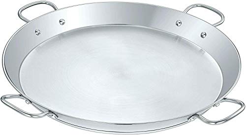 20 50 CM Stainless Steel Paella Pan with Heavy Duty Triply Bottom -Paella Pans-Frying pan-Cast iron pan-Carbon steel pan-Stainless steel pan-Paella pan-Iron skillet-Non stick pan