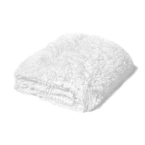 nielsen HOME Wohndecke Chubby, 150x200cm, Bright White (weiß), Ökotex, extra flauschig und weich, Wohndecke, Sofadecke, Kuscheldecke, Schlafdecke, dekorativ und elegant Cover