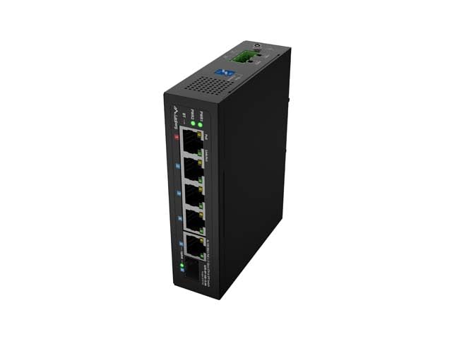 Lanberg Przełącznik ILFE-4P-1GE-1S-90 Light Industrial PoE 1xBT 3xAT