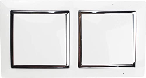 Enchufe Doble, Enchufe de Pared, Toma de Corriente Doble, Color Blanco, para Montaje en Superficie,10AX,16A,250V, 2 Enchufes (2 INTERRUPTORES)