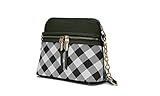 MKF Collection MKF-CKR-X444OL Suki Checkered Crossbody Bag by Mia K, Olive