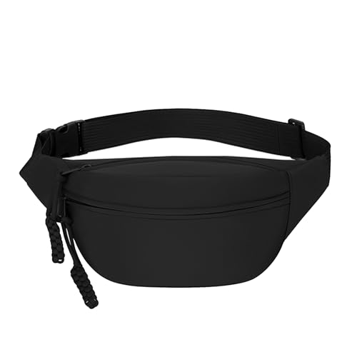 Riñoneras Mujeres y Hombres Multifuncional Unisex Running Deportiva Fanny Bag Ajustable Grande Capacidad para Senderismo Correr Compras Caminar Ciclismo (Negro Riñonera para Mujer)