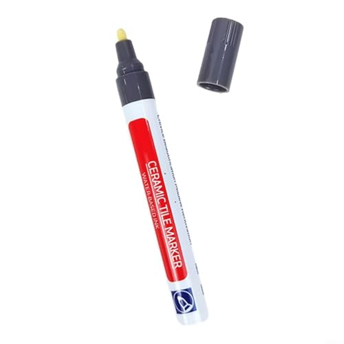 Rotulador de reparación de costuras de azulejos, marcador de lechada multicolor para suelo de baño, pared, impermeable, removedor de manchas, revestimiento de renovación de color blanco y gris (gris