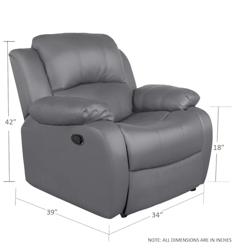 Image of Amey Era Recliner Sofa 1 Seater 1R Manual Grey