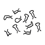 Stainless Steel Brake Pad Caliper Spring Clips Kit for for Shimano XT SLX XTR for Bicycle Brake Pads Replacement, 10pcs Set(Black)