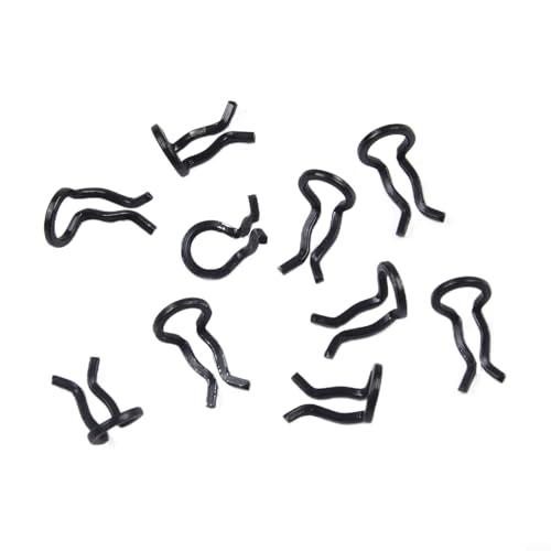 Stainless Steel Brake Pad Caliper Spring Clips Kit for for Shimano XT SLX XTR for Bicycle Brake Pads Replacement, 10pcs Set(Black)