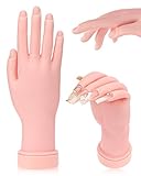 Practice Hand for Acrylic Nails Soft Touch Mannequin Hand for Nails, Flexible and Bendable Fake Hand for Nails for Nail Art Beginners,8.99 x 3.07in