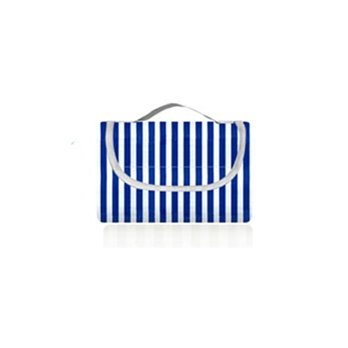 Huiduo Extra Large Picnic Blanket Camping Blanket Picnic Mat Outdoor Blanket With Waterproof Great For Beach Outdoor Camping Picnic 79 X 79 Inches White Coffee Green (Dark-Blue-Stripe, 79X79 Inches) #TOP1