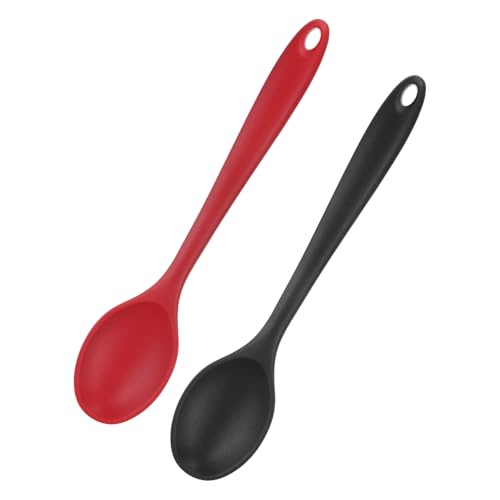 M METERXITY 2-Pack Silicone Spoons for Cooking, 10.6