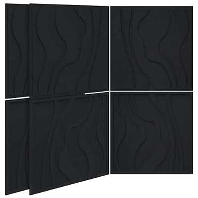 BUBOS 6-Pack Art Acoustic Panels, Self-Adhesive Sound Panels, 23.6"x23.6"