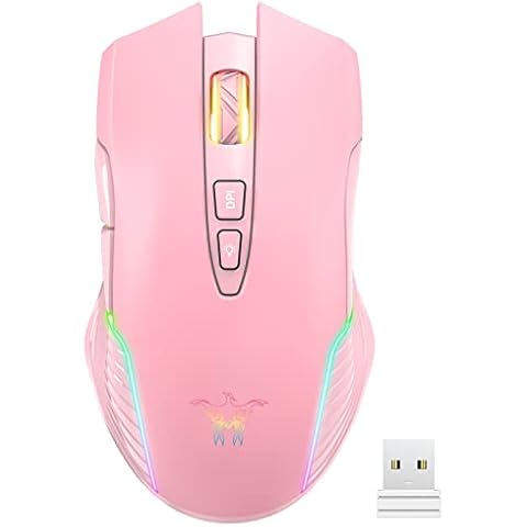 PHNIXGAM Rechargeable Wireless Gaming Mouse with RGB Cover