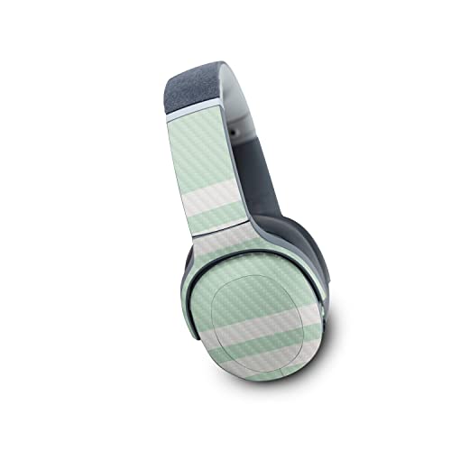 Image of MightySkins Carbon Fiber Skin Compatible with Skullcandy Crusher Evo Wireless - Mint Stripes | Protective, Durable Textured Carbon Fiber Finish | Easy to Apply | Made in The USA