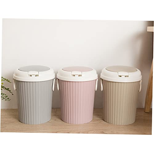 Caneca de basura rectangular pequeña de 10L gris miniatura 5