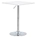 WOLTU BT03ws Bartisch Bistrotisch , Partytisch , Design Tisch mit Trompetenfuß , drehbare Tischplatte aus robustem MDF , höhenverstellbar , Dekor , Weiß