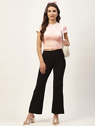 Image of Women Solid Super Soft streachable Cotton Lycra Blended Crop Top