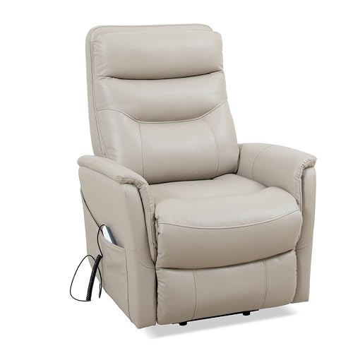 Sillón reclinable eléctrico crema con respaldo articulado miniatura 1