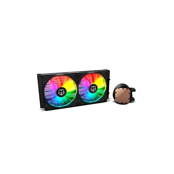 Nox Hummer H-240-NXHUMMERH240ARGB - Refrigeracion liquida ARGB, compatible con Intel&AMD, dos ventiladores 120mm PMW, radiador doble con base aluminio, color negro - Image 3