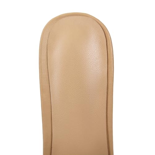 Image of Saint Leia Women's 4IN High Heel Sandals Nude Stiletto Pumps with Gold Silver Pearls Heels for Weddings Parties and Evening Wear