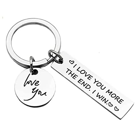 Couples Keychain Lovers Keyring Gifts for Boyfriend Girlfriend Anniversary Couples Keyring for Husband Wife Birthday Valentine's Day Gift Girlfriend Boyfriend Christmas Keychain with Gift Box Cover