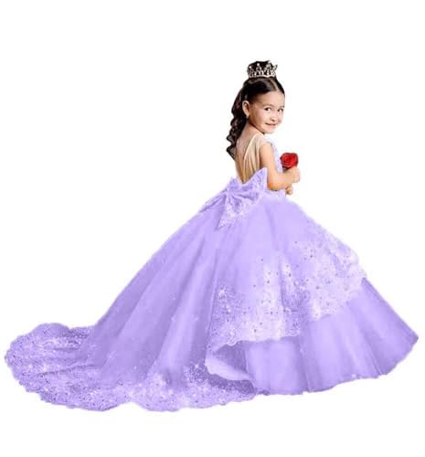 Tulle Flower Girl Dresses for Wedding 2025 Kids Birthday Party Gown Toddlers Beaded Lace Princess Dress