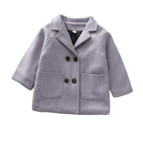 LHUUVER Mantel Mädchen Jungen Herbst Winter Einfarbig Jacke...