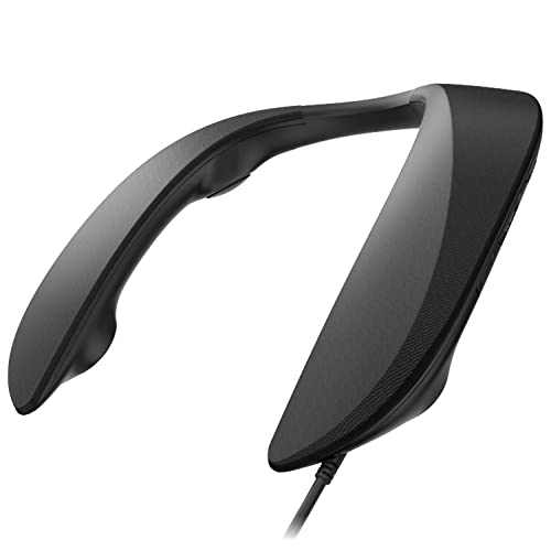 Panasonic SoundSlayer SC-GN01 I Enceinte 3D Tour de Cou Gaming (Haut-Parleurs 4 canaux, 3 modes Son RPG/FPS/Voix, Double Micro à réduction de bruit et écho, USB et Aux.) - Version Française