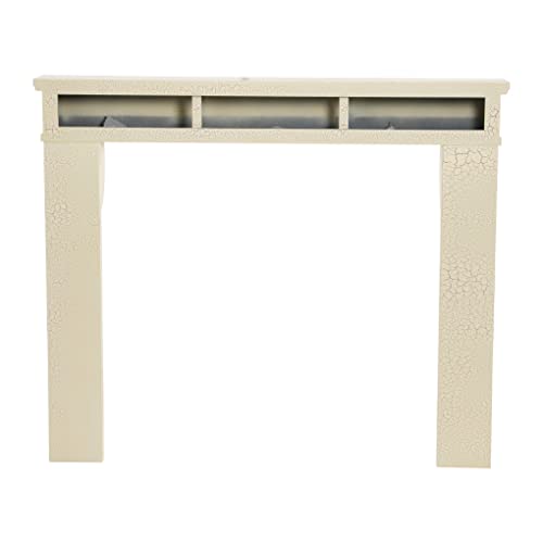 Image of Creative Co-Op Lodge Decorative Fireplace Mantel, Distressed Cream