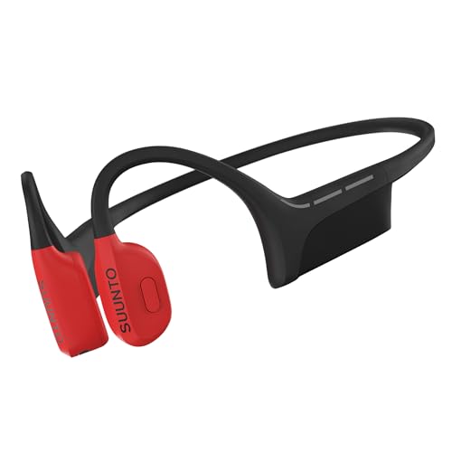 SUUNTO Wing Bone Conduction Sports Headphones, Open-Ear Bluetooth Earphone with Advanced Head Control, 30H Playtime with Mics & LED Lights, Chargebank Attached, IP67 Waterproof for Running &