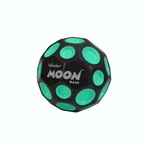 Sunflex x Waboba Moon Ball Grün | Springball | Springender Gummiball | Ballkrater Erzeugen knallendes Geräusch | Leicht Greifbar | Flummies für Kinder | Bouncing Ball