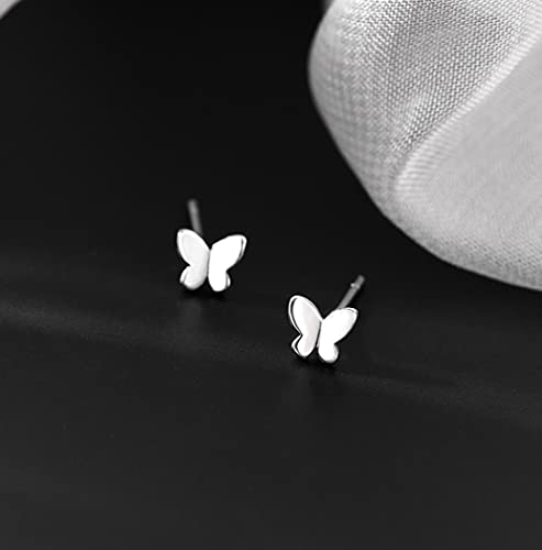 Sluynz 925 Sterling Silver Tiny Butterfly Earrings Studs For Women Teen Girls Tiny Studs Earrings (A-Silver) #TOP2