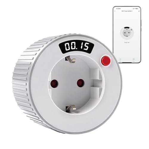 Temporizador enchufe inteligente wifi TUYA control cuenta atrás temporizador AC230V 16A 3680W pantalla LED 15 min intervalo 24 horas enchufe programable WIFI02