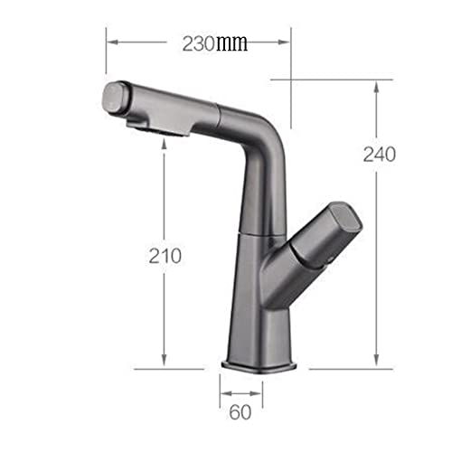 Robinet de lavabo de salle de bain extractible laiton Bianco
