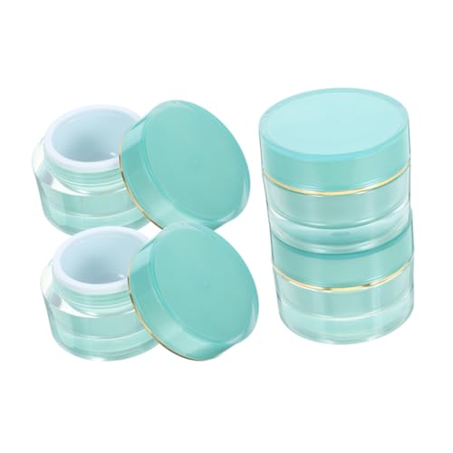 WOONEKY 4 Piezas Tarros Acrílicos Redondos para Crema con Tapa Hermética Envases Rellenable para Contenedores Cosméticos Portátiles y Reutilizables