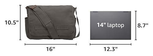 Image of Sweetbriar Classic Vintage Messenger Bag - Original Heavyweight Cotton Canvas Shoulder Bag with Upgraded Features