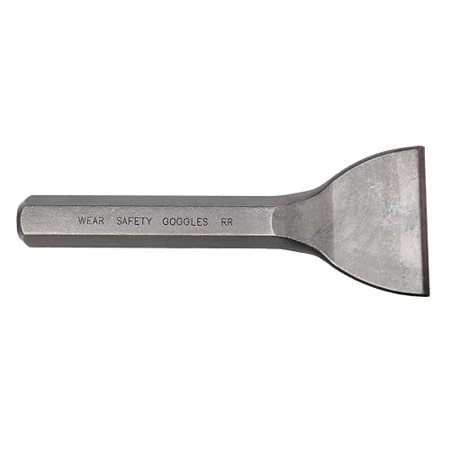 Image of Mayhew Tools 35802 Mason Chisel, 2-3 /4 inch x 7-1 /2 Carded, Shot Blast Finish