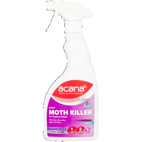 Acana Carpet & Fabric Freshener 500ml - Moth Killer Spray - Fresh Linen Fragrance - Kills Moths, Eggs & Larvae - Licensed Insecticide for Carpets, Rugs & Curtains - Non-Staining Cover