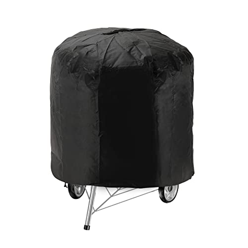 Round Grill Cover 30 Inch, Mutsitaz Waterproof And Fade Resistant Bbq Cover, Smoker Cover, Compatible For Weber, Char Broil, Nexgrill Grills, Etc, Black #TOP2