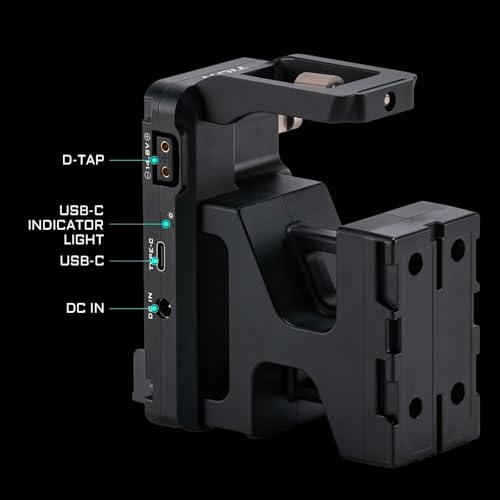 Image of Tilta Battery Plate Compatible with Blackmagic Pyxis 6K / 12K - V-Mount | High Capacity Power Output (2 Pin Lemo, P-Tap, USB-C) | External Power Input | Security Attachment ES-T21-BP-V