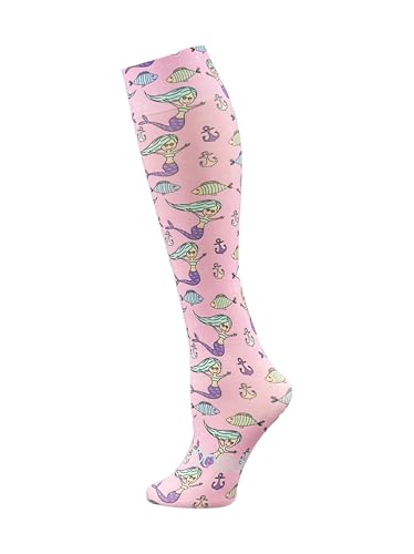 Image of Hocsocx Mermaid Magic Performance Liner Socks Moisture Wicking Protection for Field Hockey Soccer Ski Horseback Riding, Small