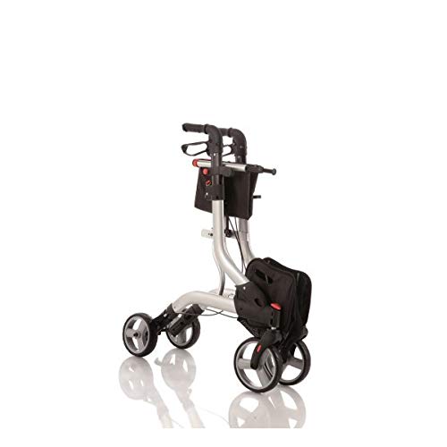 Składany rollator z lakierowanego aluminium – 4 kółka – łatwy do demontażu